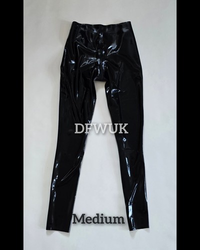 Medium black leggings latex - leggings,