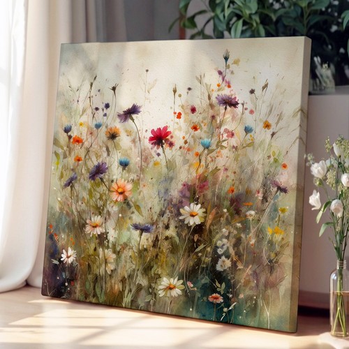 Meadow floral art canvas - meadow,