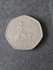 GB Fifty Pence Coin 1969 Old