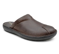 Mens Leather Backless Slippers