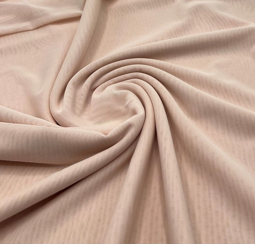 Plain nude mesh fabric stretch - nude,