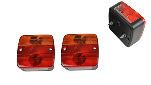 12v rear tail square - tail, lights