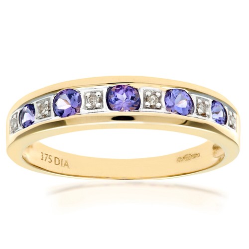 9ct yellow gold tanzanite - 9ct,