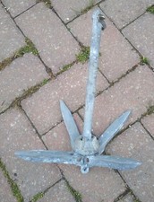 Folding Anchor. Stamped 1.4 kg. Galvanised. 4 flukes. Grapnel type for dinghy.