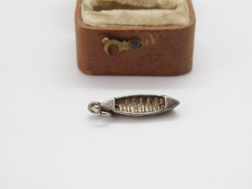Sterling silver canoe - sterling, charm