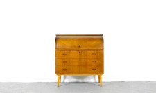 Midcentury Swedish Rolltop Teak Bureau / Drinks Cabinet / Desk By Egon Ostergaar