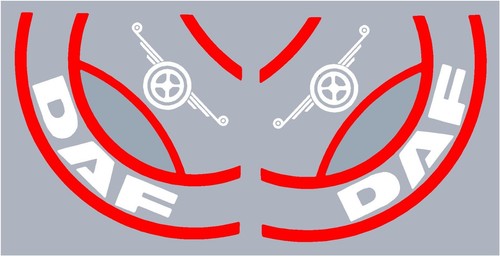 Daf top white red window - top, white/red