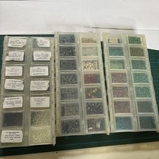 BEAD ORGANISER BOXES X3 - SEED BEADS - JEWELLERY MAKING - BEAD STORAGE LOCK #37B