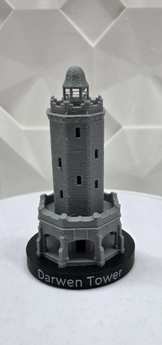 Darwen tower 3d printed - -,