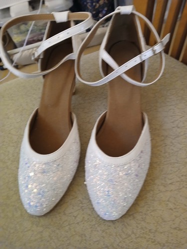 Whilte glitter ballroom dance - glitter,