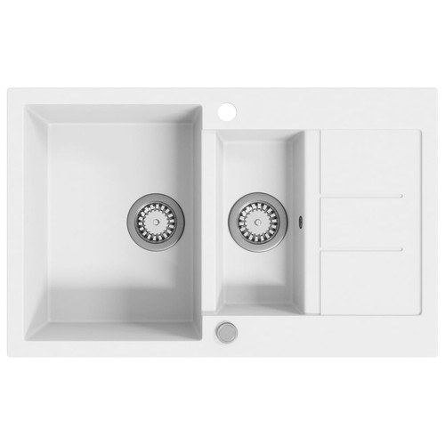 Granite kitchen sink double - kitchen,
