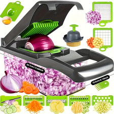 16 in 1 Vegetable Chopper Salad Fruit Mandolin Slicer Food Dicer Cutter Peeler