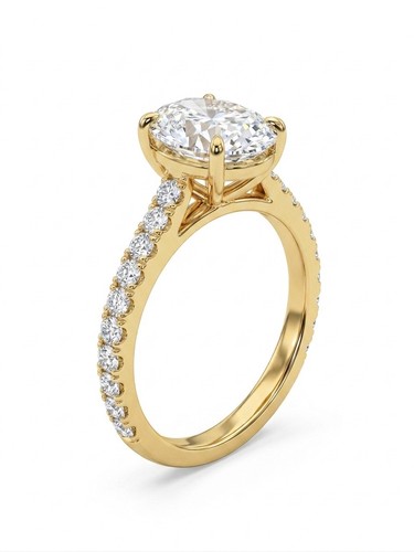 18k yellow gold ct oval - 2.01,