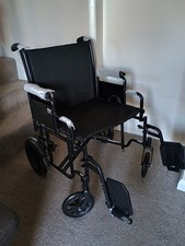 Drive DeVilbiss Bariatric Transport Chair Heavy Duty  - BTR22BLK, 22 inch width