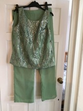 SAGE GREEN CHIFFON TROUSER