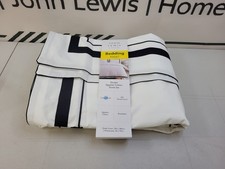 John Lewis Sloane 200TC Egyptian Cotton Double Duvet Cover Set Black/White RRP £