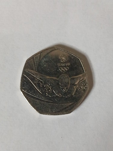 50p coin olympic swimming - 50p,