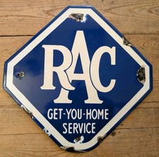 RAC ENAMEL METAL SIGN - Advertising Garage Display Car Driving Decoration Cool