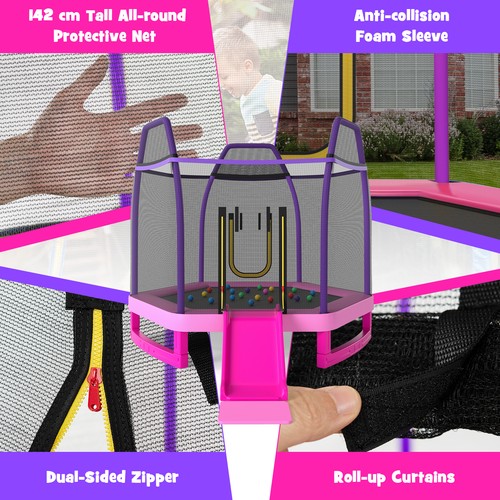 7ft kids trampoline with slide - 7ft,