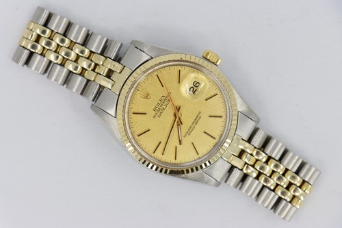 Rolex datejust 16013 champagne - rolex,