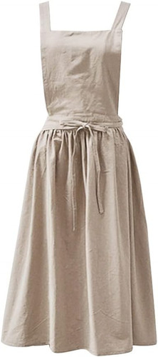 Cotton linen apron - cotton,