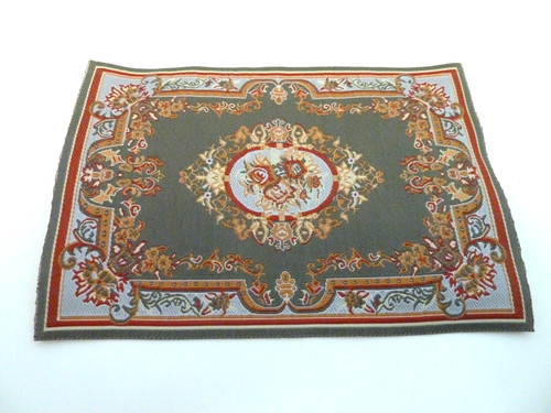Dolls house rug green - dolls,