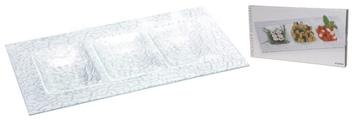47cm glass serving platter - glass,