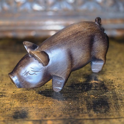Vintage hand carved wooden - vintage,