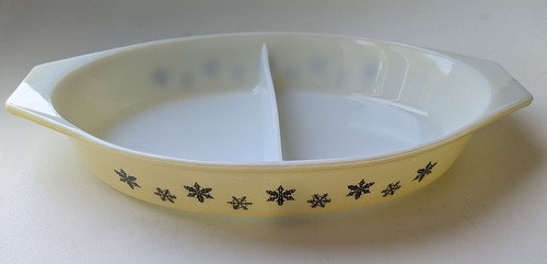 Vintage jaj pyrex divided oval - pyrex,