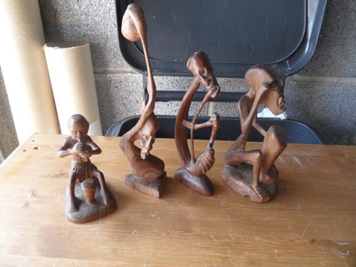 Set hand carved wooden - 4,