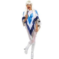 70s Fancy Dress Disco 1970's Poncho Cape Abba Mamma Mia Hen Do Bridal Party