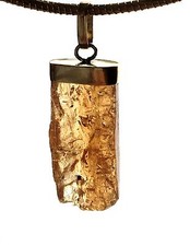 Imperial Topaz Pendant Unisex Unique Shape NOVEMBER BIRTHSTONE Christmas Gift