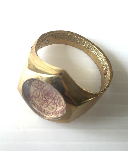 Sri yantra ring brass shri - ring,