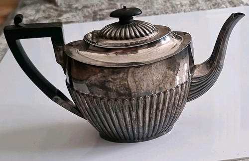 Silver plate fluted - plate,