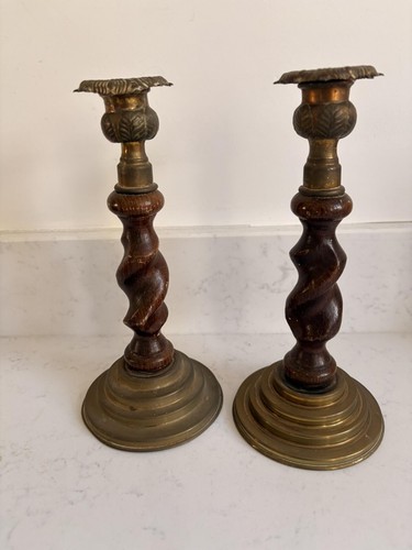 Pair antique english oak - pair,