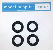 Britains Beetle Lorry Reproduction Black Hollow Fit Rubber Tyres (x4) 25mm O/D