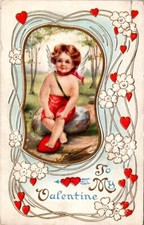 TO MY VALENTINE CUPID EMBOSSED