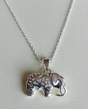 Sterling Silver 925 Elephant Necklace, Pendant, Womens Jewellery, UK Seller