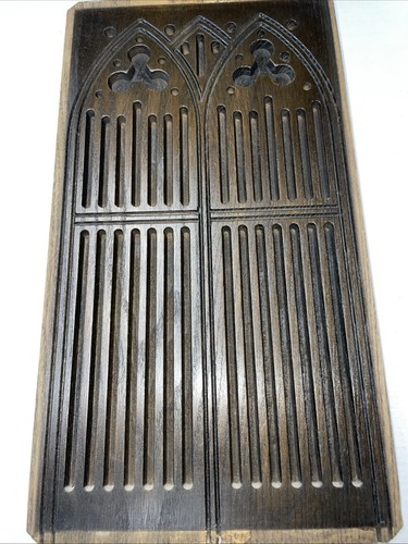 Carved gothic arch panel - carved,