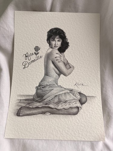 Erotic girl portrait - girl, drawing