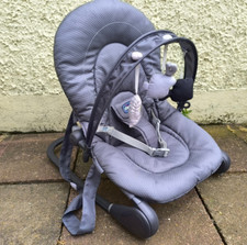 CHICCO Hoopla Baby Bouncer Chair Rocker Dark Grey VGC