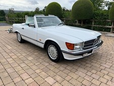1987/E MERCEDES 300 SL AUTO ARTIC WHITE/GREY MB TEX 93K MLS FSH V.NICE RUST FREE
