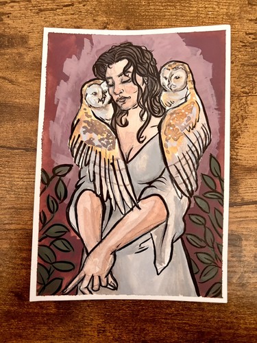 Guardian owl painting - guardian,