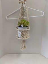 Studio His & Hers Boho/Shabby Chic Macrame Hanging Basket BNWT!