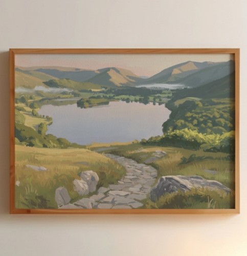 Grasmere painting print - grasmere,