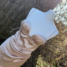 NWT Zara Nude Beige Pink Satin