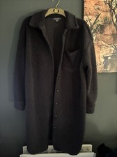 Primark Teddy Bear Long Coat Dark Blue Colour Size 10