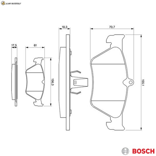 Brake pad set - disc, 0