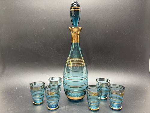 Vintage bohemian czech - vintage, aqua