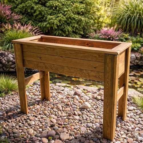 High raised planters legs - high, on